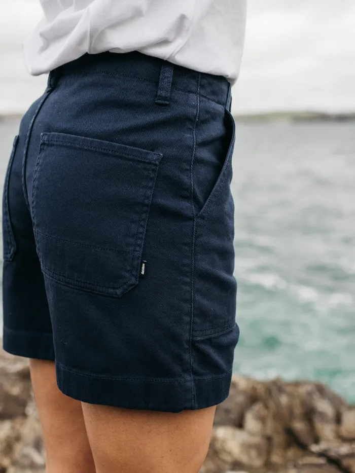 Finisterre Shorts Women Yarrel Canvas Shorts Navy