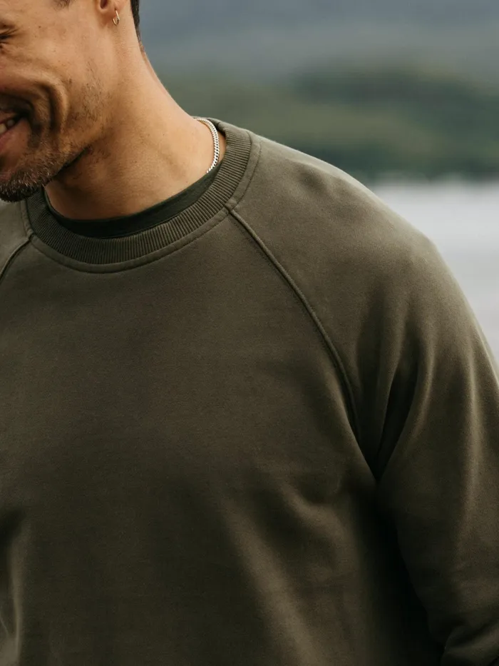 Finisterre Sweaters Men Coho Sweatshirt Olive