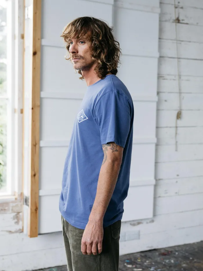 Finisterre TShirts Men Diamond Logo TShirt Coastal Fjord