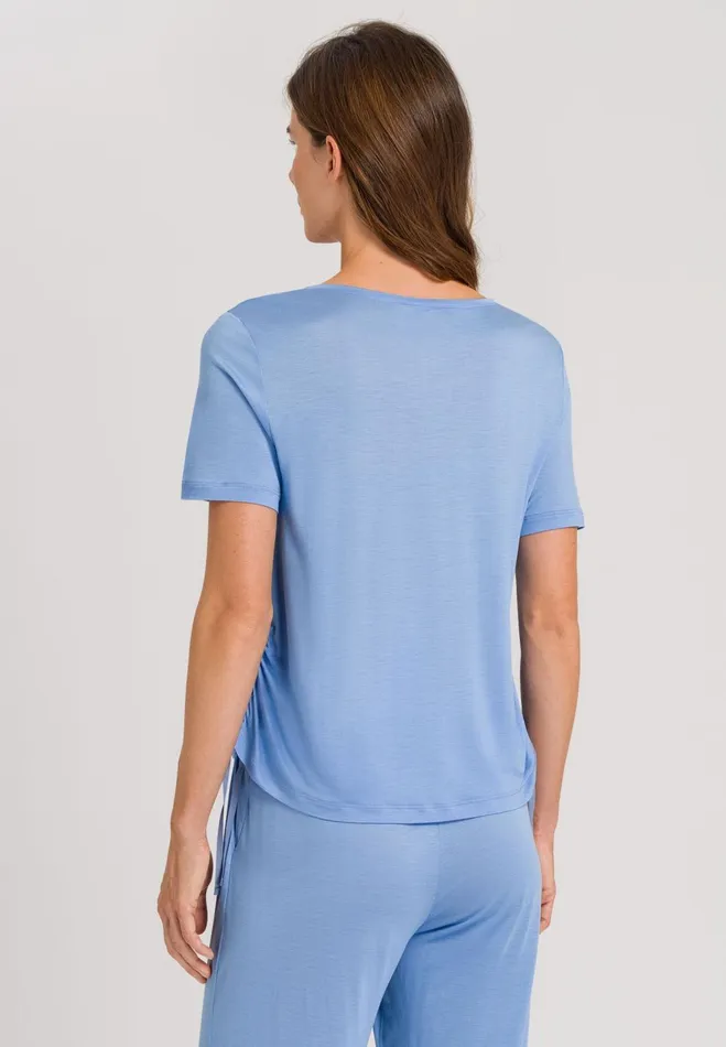 Flowy Top With Side Ruching Azurine Women HANRO Lounge Tops