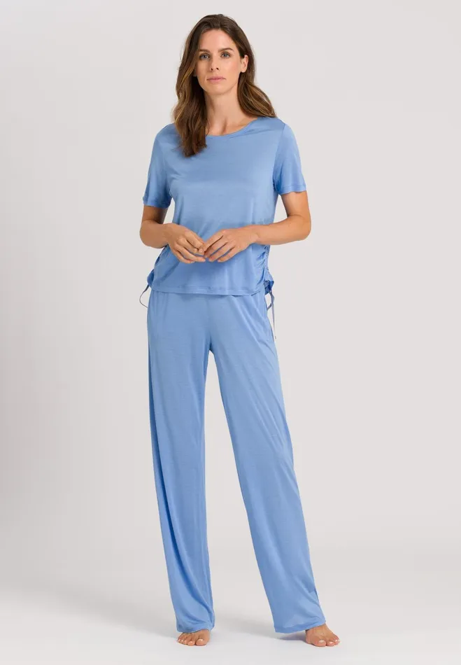 Flowy Top With Side Ruching Azurine Women HANRO Lounge Tops