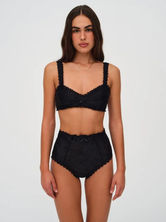 For Love and Lemons Bottoms Lennox High Waisted Panty Black 8211 Women For Love and Lemons Bottoms Lennox High Waisted Panty Black 8211 Women