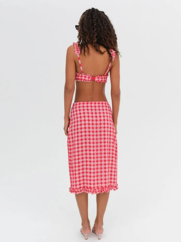 For Love and Lemons Bottoms Margot Midi Skirt Red 8211 Women For Love and Lemons Bottoms Margot Midi Skirt Red 8211 Women