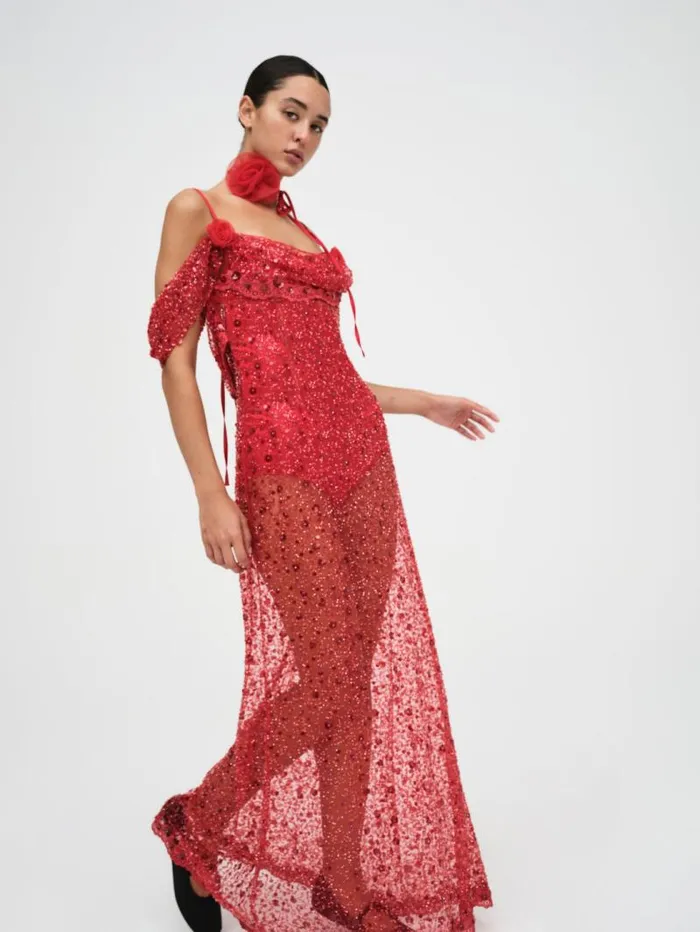 For Love and Lemons Dresses Amara Maxi Dress Red 8211 Women