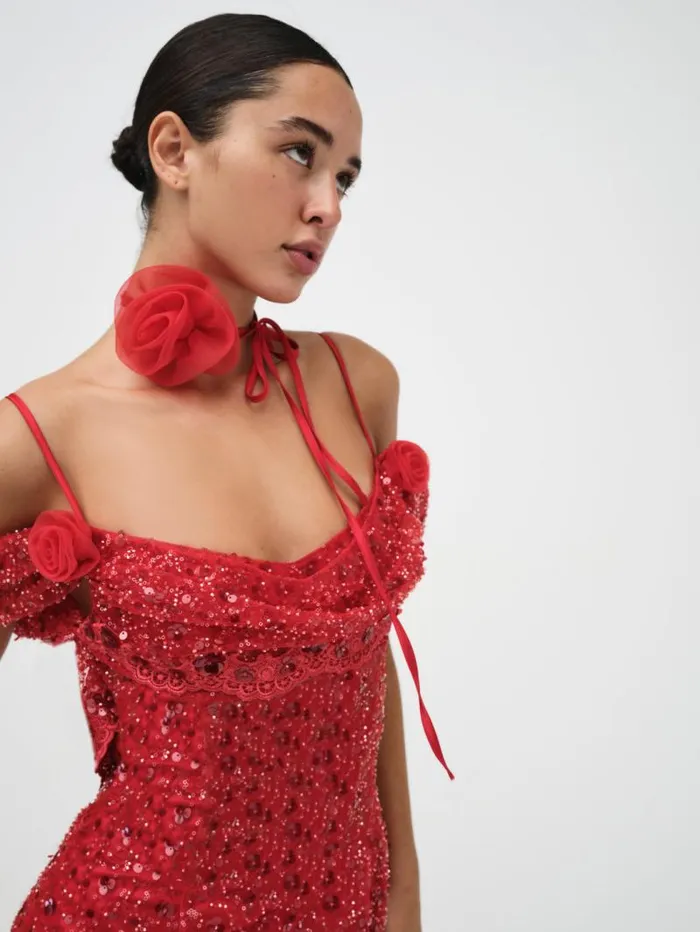 For Love and Lemons Dresses Amara Maxi Dress Red 8211 Women