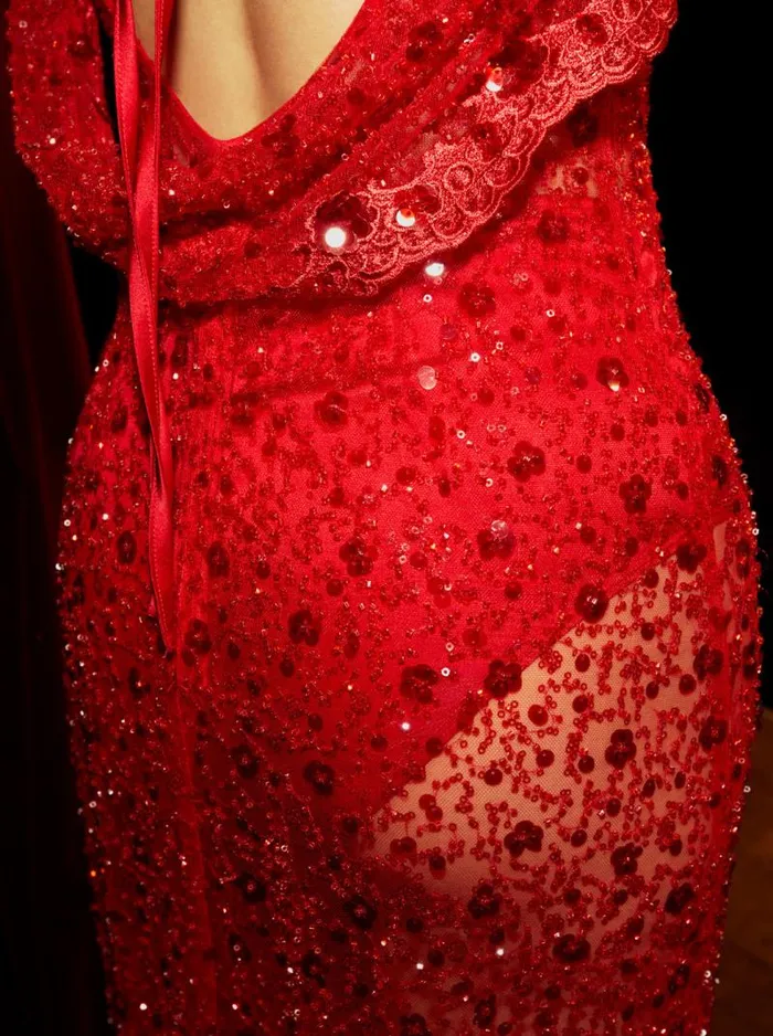 For Love and Lemons Dresses Amara Maxi Dress Red 8211 Women