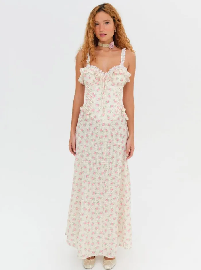 For Love and Lemons Dresses Amelia Maxi Dress Ivory 8211 Women