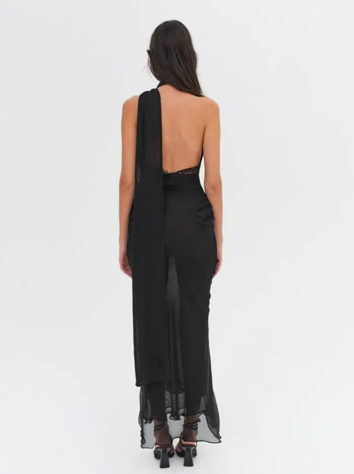 For Love and Lemons Dresses Angela Chiffon Maxi Dress Black 8211 Women For Love and Lemons Dresses Angela Chiffon Maxi Dress Black 8211 Women