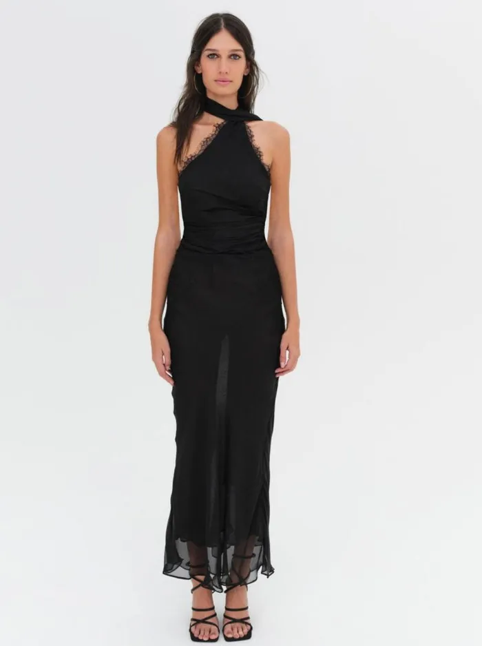 For Love and Lemons Dresses Angela Chiffon Maxi Dress Black 8211 Women For Love and Lemons Dresses Angela Chiffon Maxi Dress Black 8211 Women