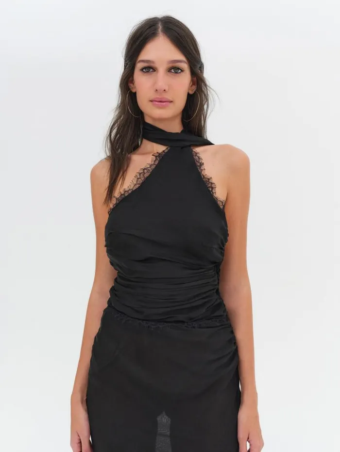 For Love and Lemons Dresses Angela Chiffon Maxi Dress Black 8211 Women For Love and Lemons Dresses Angela Chiffon Maxi Dress Black 8211 Women
