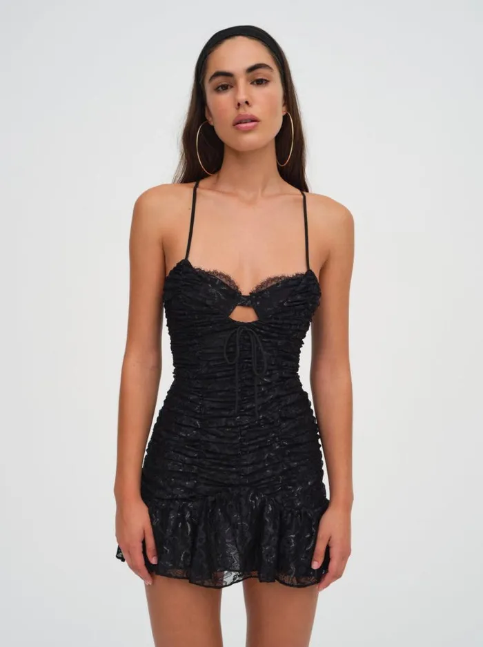 For Love and Lemons Dresses Bette Lace Mini Dress Black 8211 Women
