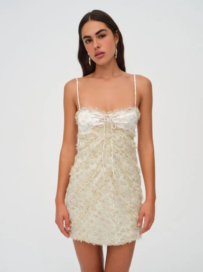 For Love and Lemons Dresses Chania Mini Dress Yellow 8211 Women