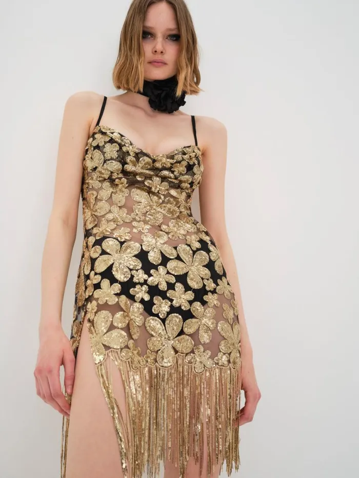 For Love and Lemons Dresses Colette Mini Dress Gold 8211 Women For Love and Lemons Dresses Colette Mini Dress Gold 8211 Women