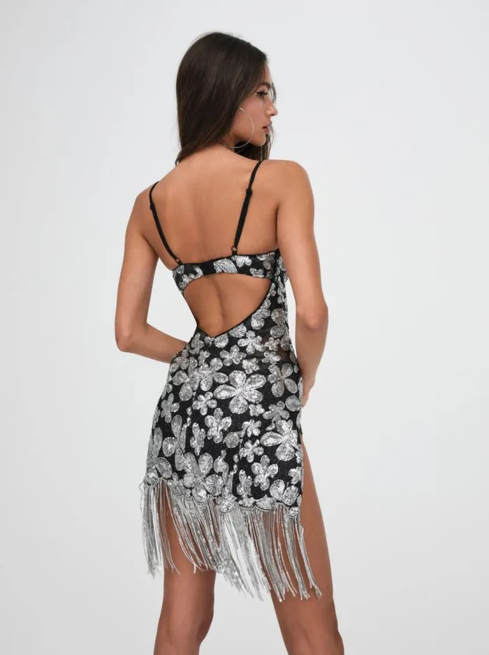 For Love and Lemons Dresses Colette Mini Dress Silver 8211 Women For Love and Lemons Dresses Colette Mini Dress Silver 8211 Women