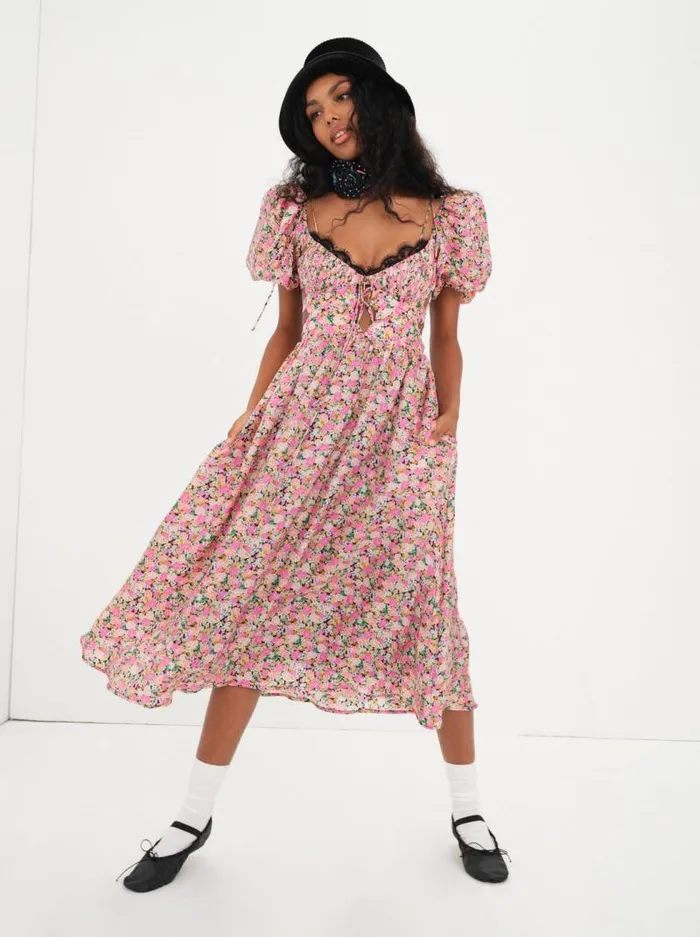 For Love and Lemons Dresses Isadora Midi Dress Multi 8211 Women
