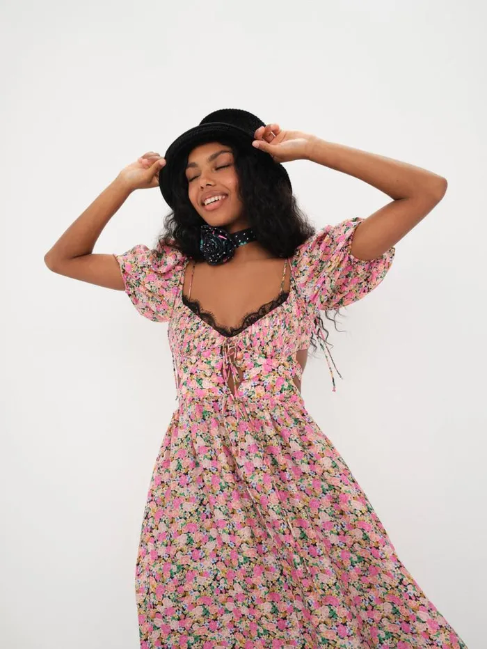 For Love and Lemons Dresses Isadora Midi Dress Multi 8211 Women For Love and Lemons Dresses Isadora Midi Dress Multi 8211 Women
