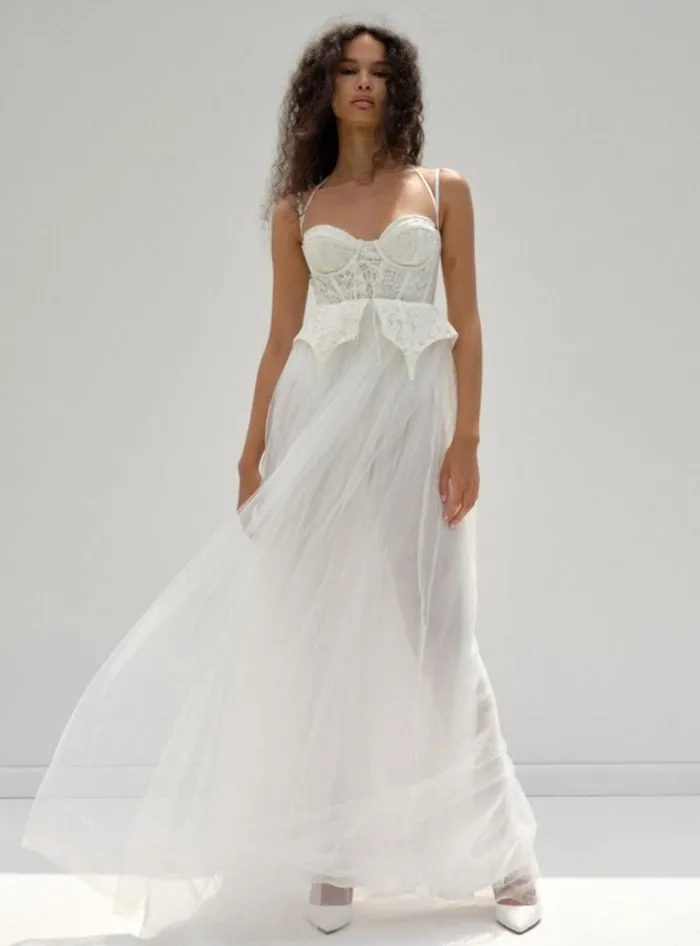 For Love and Lemons Dresses Lily Bridal Dress White 8211 Women