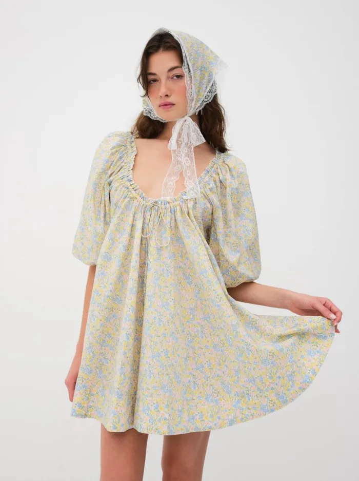 For Love and Lemons Dresses Merian Mini Dress Green 8211 Women