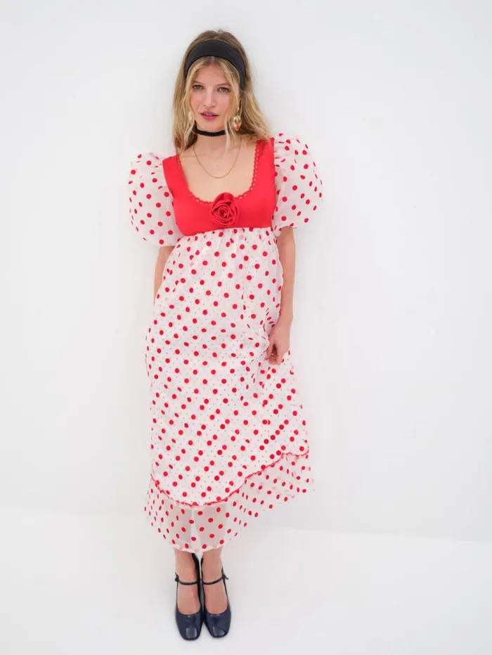 For Love and Lemons Dresses Rhoda Midi Dress Red 8211 Women