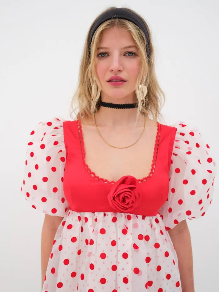 For Love and Lemons Dresses Rhoda Midi Dress Red 8211 Women For Love and Lemons Dresses Rhoda Midi Dress Red 8211 Women