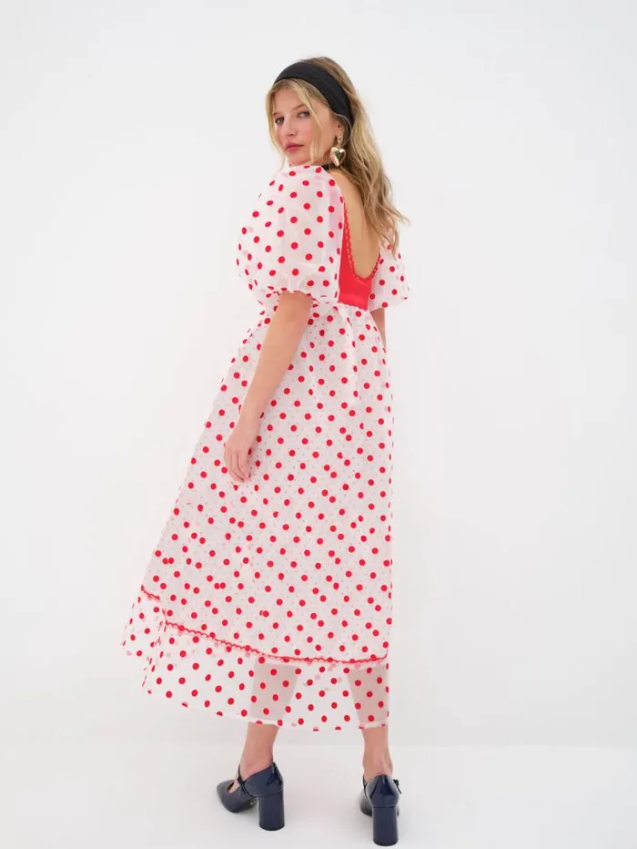 For Love and Lemons Dresses Rhoda Midi Dress Red 8211 Women For Love and Lemons Dresses Rhoda Midi Dress Red 8211 Women
