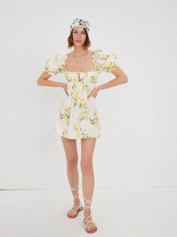 For Love and Lemons Dresses Serafina Mini Dress Yellow 8211 Women For Love and Lemons Dresses Serafina Mini Dress Yellow 8211 Women