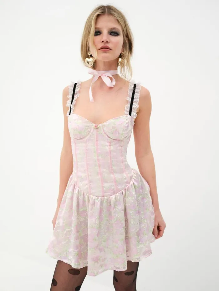 For Love and Lemons Dresses Tatiana Mini Dress Pink 8211 Women For Love and Lemons Dresses Tatiana Mini Dress Pink 8211 Women