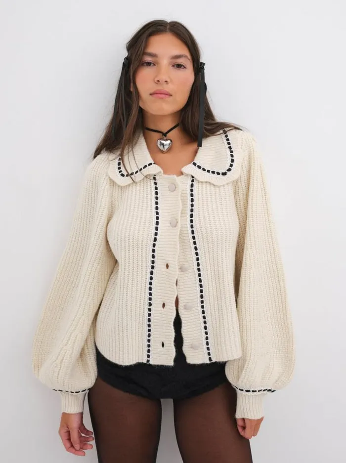For Love and Lemons Knitwear Jade Cardigan Neutral 8211 Women For Love and Lemons Knitwear Jade Cardigan Neutral 8211 Women