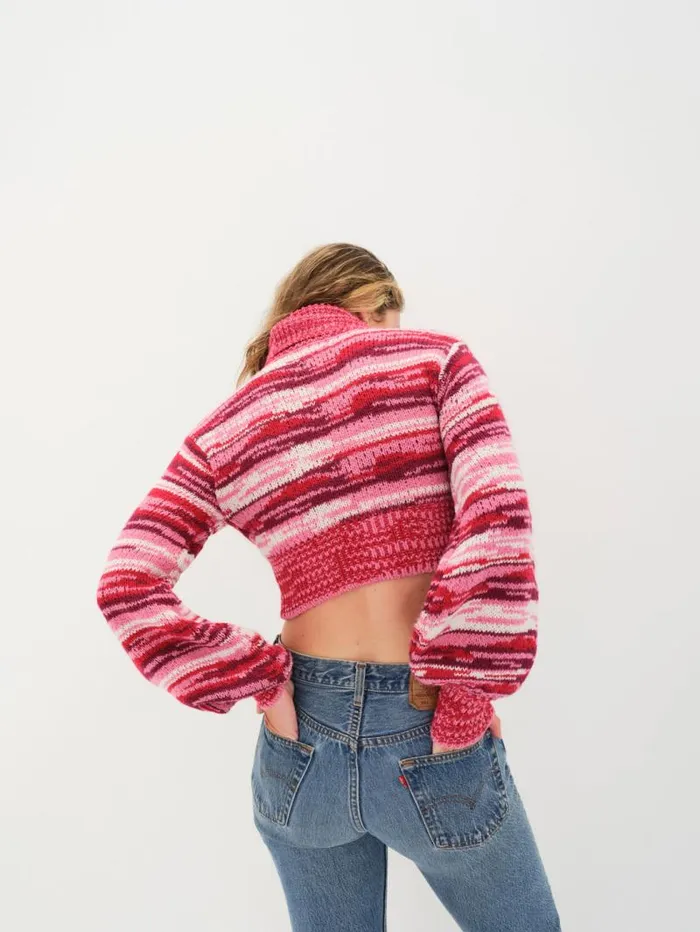 For Love and Lemons Knitwear Wilma Cropped Turtleneck Red 8211 Women For Love and Lemons Knitwear Wilma Cropped Turtleneck Red 8211 Women