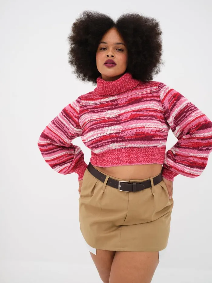 For Love and Lemons Knitwear Wilma Cropped Turtleneck Red 8211 Women For Love and Lemons Knitwear Wilma Cropped Turtleneck Red 8211 Women