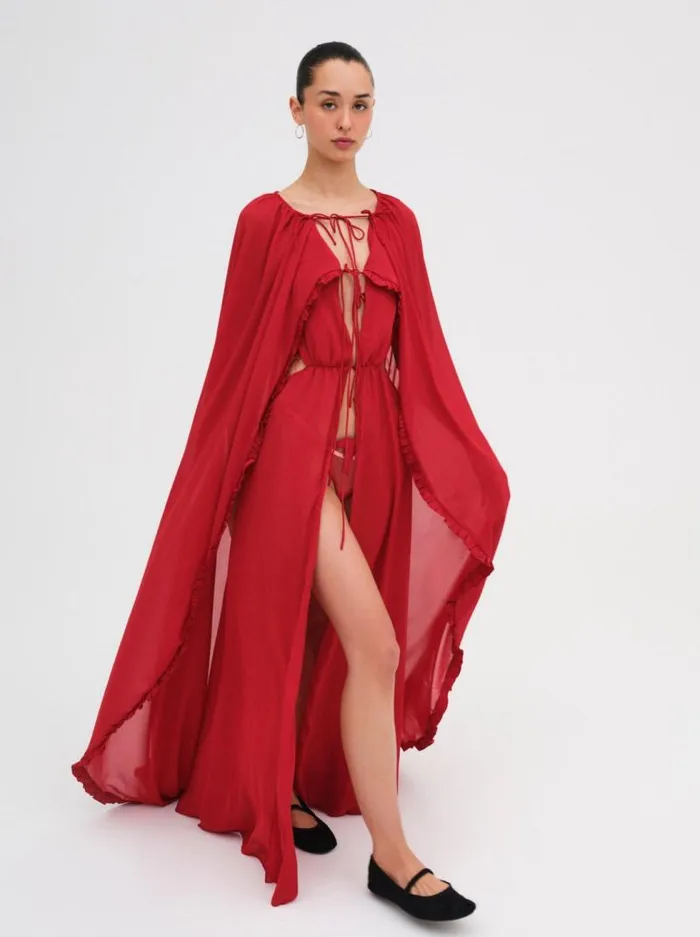 For Love and Lemons Lingerie Acacia Robe Red 8211 Women