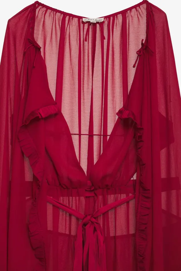 For Love and Lemons Lingerie Acacia Robe Red 8211 Women For Love and Lemons Lingerie Acacia Robe Red 8211 Women