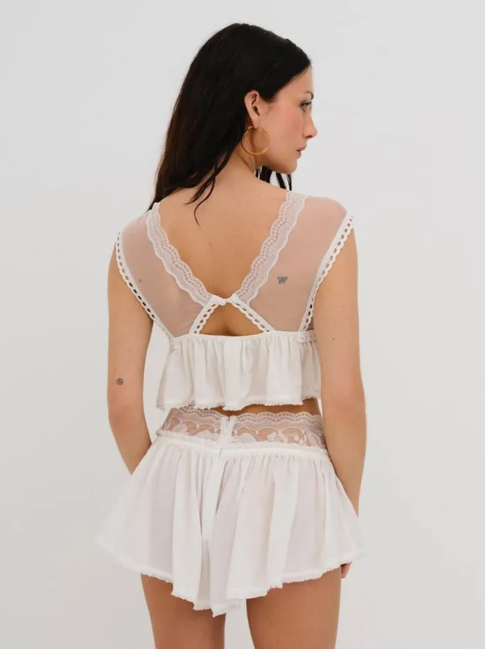 For Love and Lemons Lingerie Alexa Sleep Short Ivory 8211 Women For Love and Lemons Lingerie Alexa Sleep Short Ivory 8211 Women