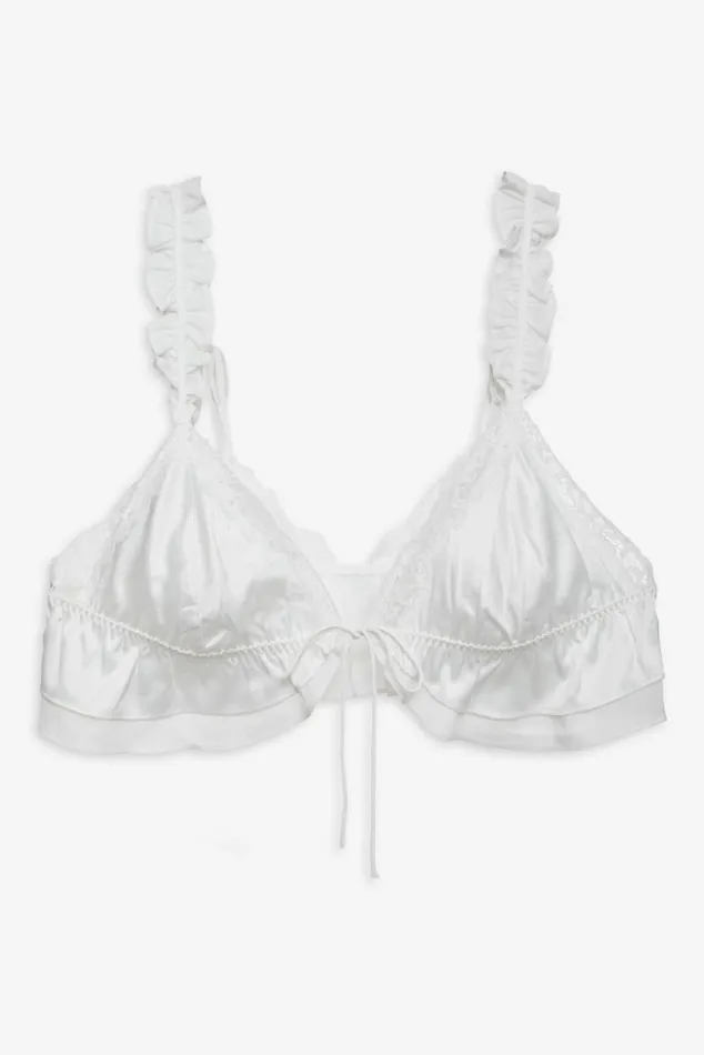 For Love and Lemons Lingerie Butterfly Lace Ruffle Bralette White 8211 Women For Love and Lemons Lingerie Butterfly Lace Ruffle Bralette White 8211 Women