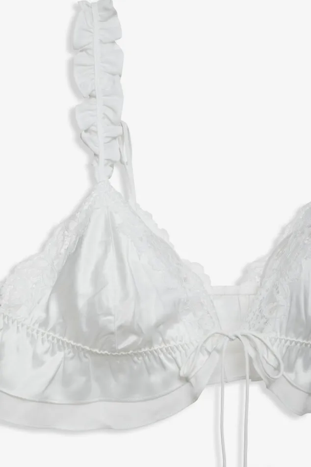For Love and Lemons Lingerie Butterfly Lace Ruffle Bralette White 8211 Women For Love and Lemons Lingerie Butterfly Lace Ruffle Bralette White 8211 Women