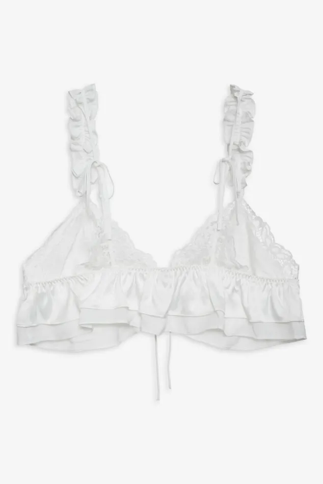 For Love and Lemons Lingerie Butterfly Lace Ruffle Bralette White 8211 Women For Love and Lemons Lingerie Butterfly Lace Ruffle Bralette White 8211 Women