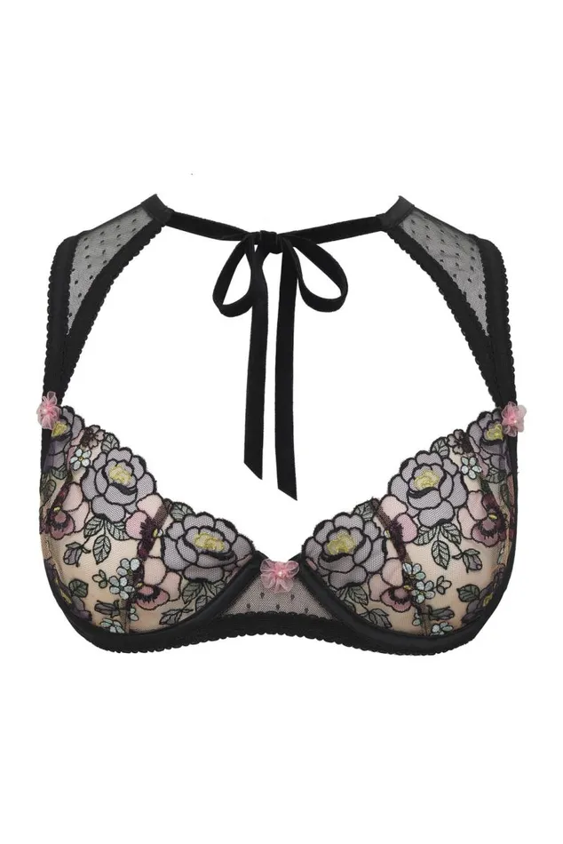 For Love and Lemons Lingerie Clara High Neck Underwire Bra Black 8211 Women For Love and Lemons Lingerie Clara High Neck Underwire Bra Black 8211 Women