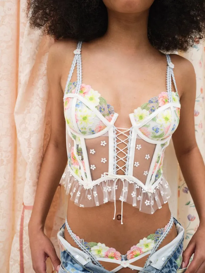 For Love and Lemons Lingerie Daisy Blossom Bustier Multi 8211 Women