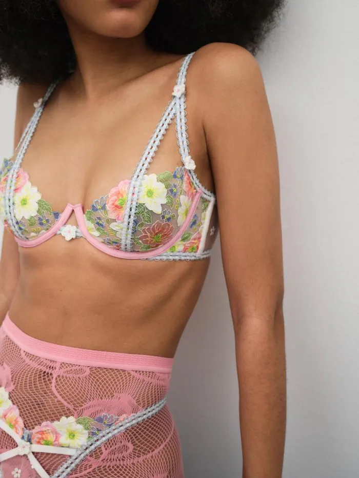 For Love and Lemons Lingerie Daisy Blossom Underwire Bra Multi 8211 Women