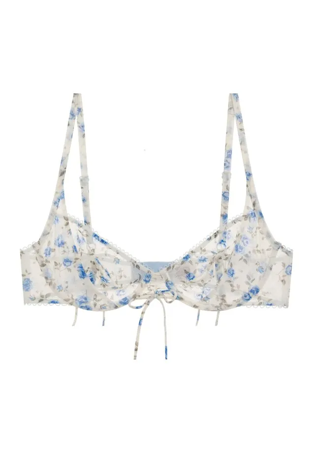 For Love and Lemons Lingerie Lottie Underwire Bra Blue 8211 Women