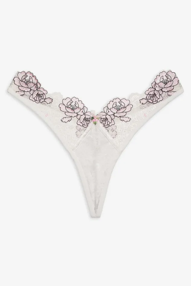 For Love and Lemons Lingerie Matilda Thong Panty White 8211 Women For Love and Lemons Lingerie Matilda Thong Panty White 8211 Women