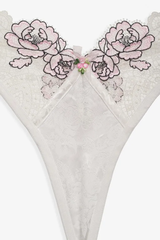 For Love and Lemons Lingerie Matilda Thong Panty White 8211 Women For Love and Lemons Lingerie Matilda Thong Panty White 8211 Women
