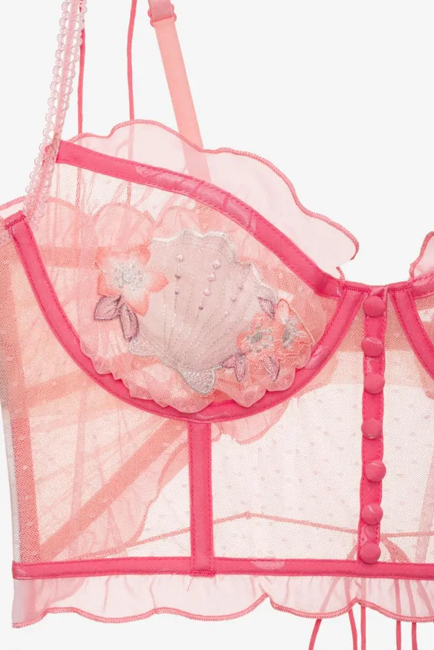 For Love and Lemons Lingerie Seashell Bustier Pink 8211 Women For Love and Lemons Lingerie Seashell Bustier Pink 8211 Women