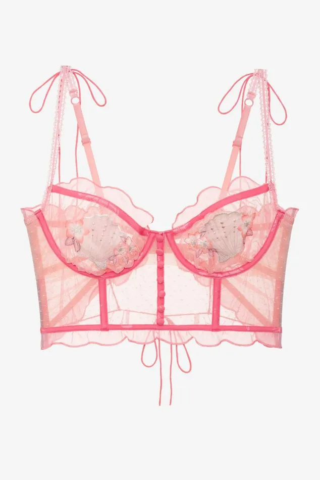 For Love and Lemons Lingerie Seashell Bustier Pink 8211 Women For Love and Lemons Lingerie Seashell Bustier Pink 8211 Women