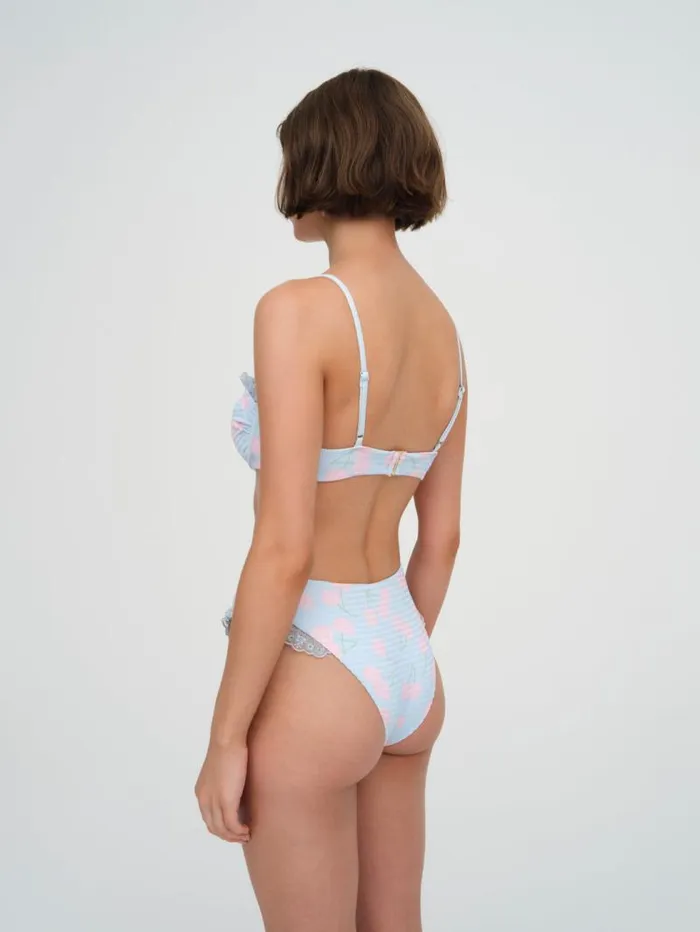 For Love and Lemons Swim Graceanne Ruffle Bikini Bottom Blue 8211 Women For Love and Lemons Swim Graceanne Ruffle Bikini Bottom Blue 8211 Women
