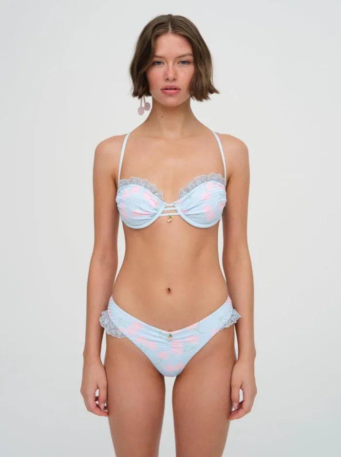 For Love and Lemons Swim Graceanne Ruffle Bikini Bottom Blue 8211 Women For Love and Lemons Swim Graceanne Ruffle Bikini Bottom Blue 8211 Women