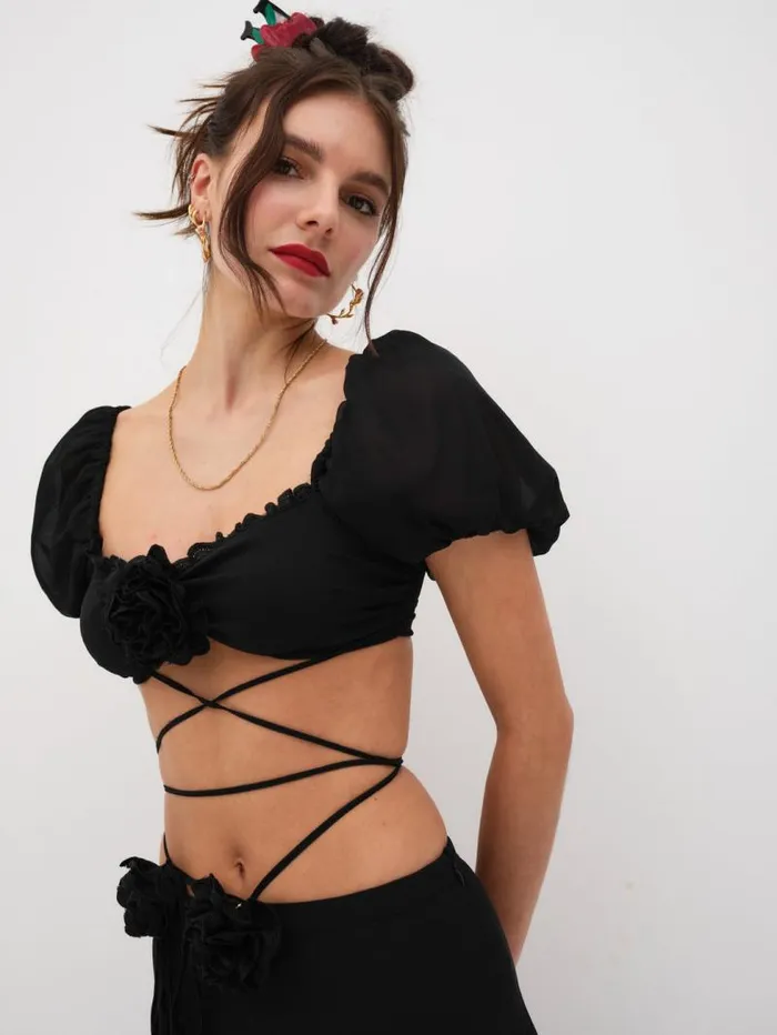 For Love and Lemons Tops Adella Top Black 8211 Women