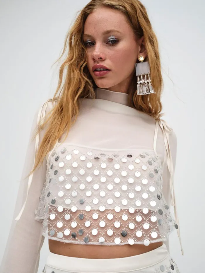 For Love and Lemons Tops Charelle Top Silver 8211 Women