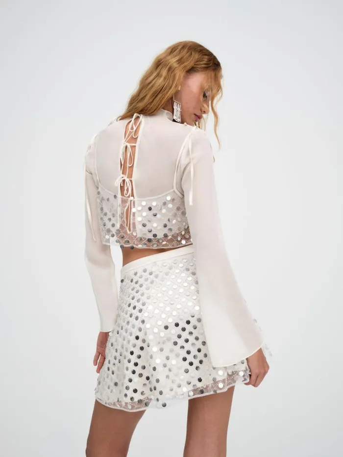For Love and Lemons Tops Charelle Top Silver 8211 Women For Love and Lemons Tops Charelle Top Silver 8211 Women