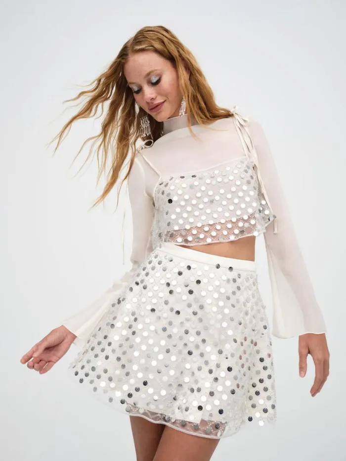 For Love and Lemons Tops Charelle Top Silver 8211 Women For Love and Lemons Tops Charelle Top Silver 8211 Women